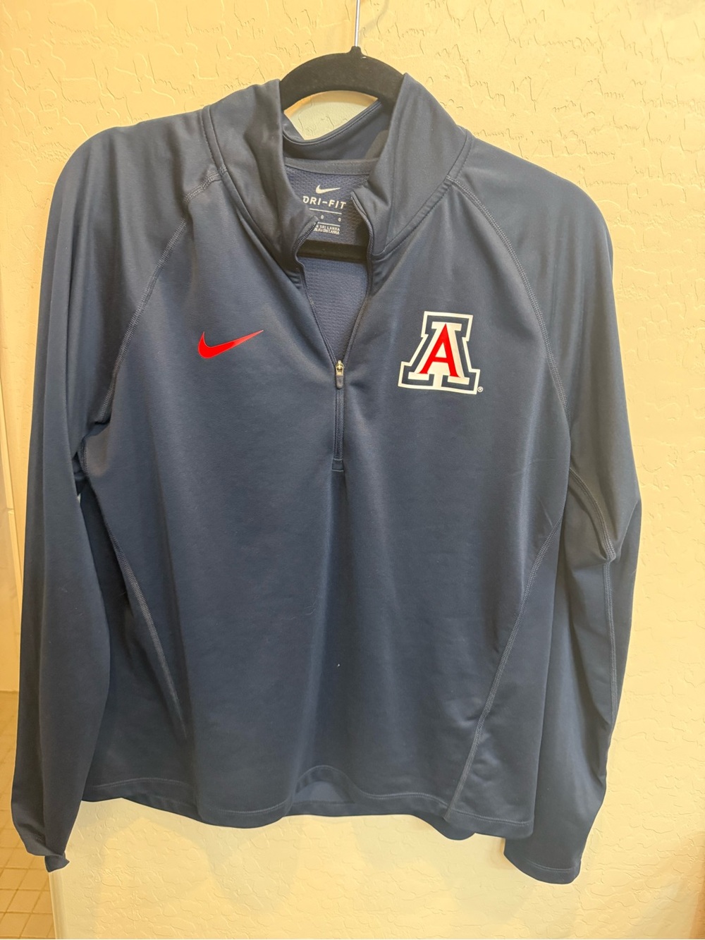 Women’s Navy Quarter-Zip Jacket with University of Arizona 'A' Logo